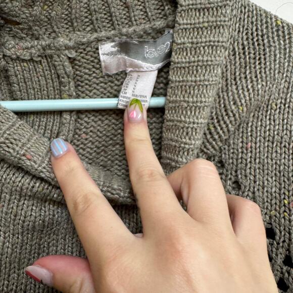 Forever 21 Tan Knit Sweater  Button-Up Back / Cardigan – Size Small - Picture 2 of 5